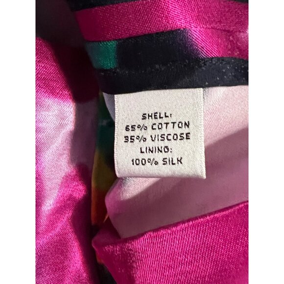 St. John Floral Dress Watercolor Sleeveless Pencil Sheath Lined Silk Pockets 6 - Picture 12 of 13